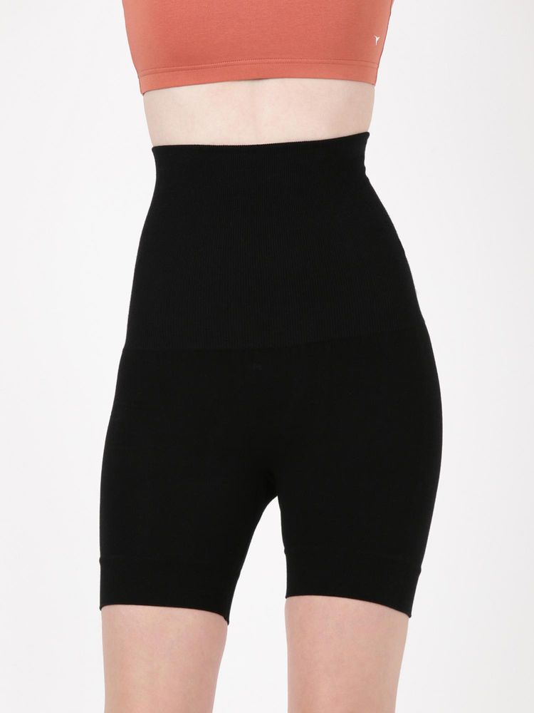 BLOSSOM Womens Black Seamless Soft Cotton High Waist Shorts Shapewear-image-23