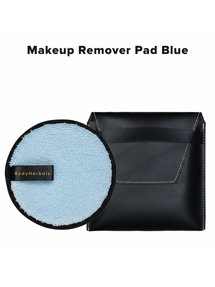 BodyHerbals Reusable Makeup Remover Pad With Free Leatherite Pouch (Blue)-picture-18