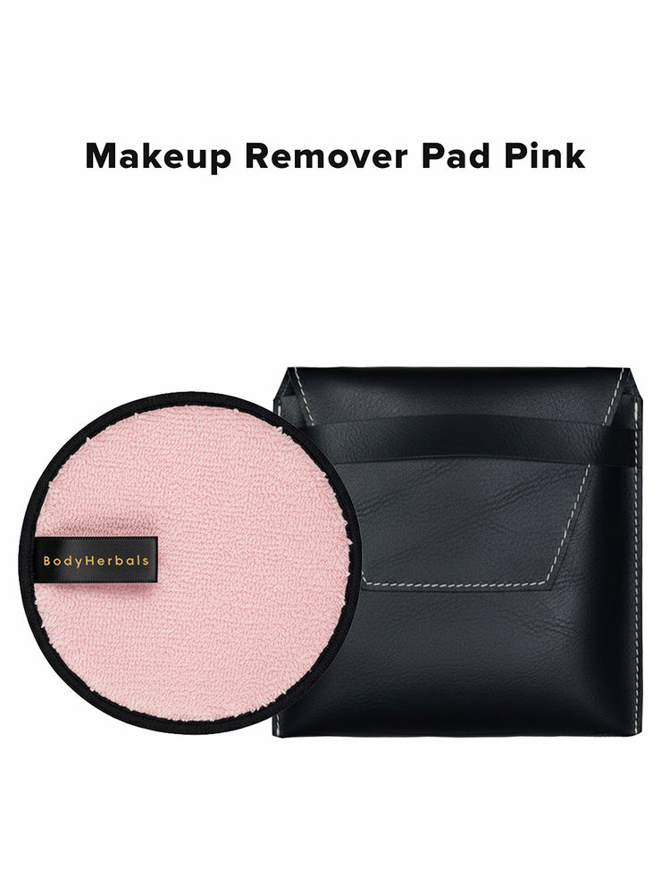 BodyHerbals Reusable Makeup Remover Pad With Free Leatherite Pouch (Pink)-image-18