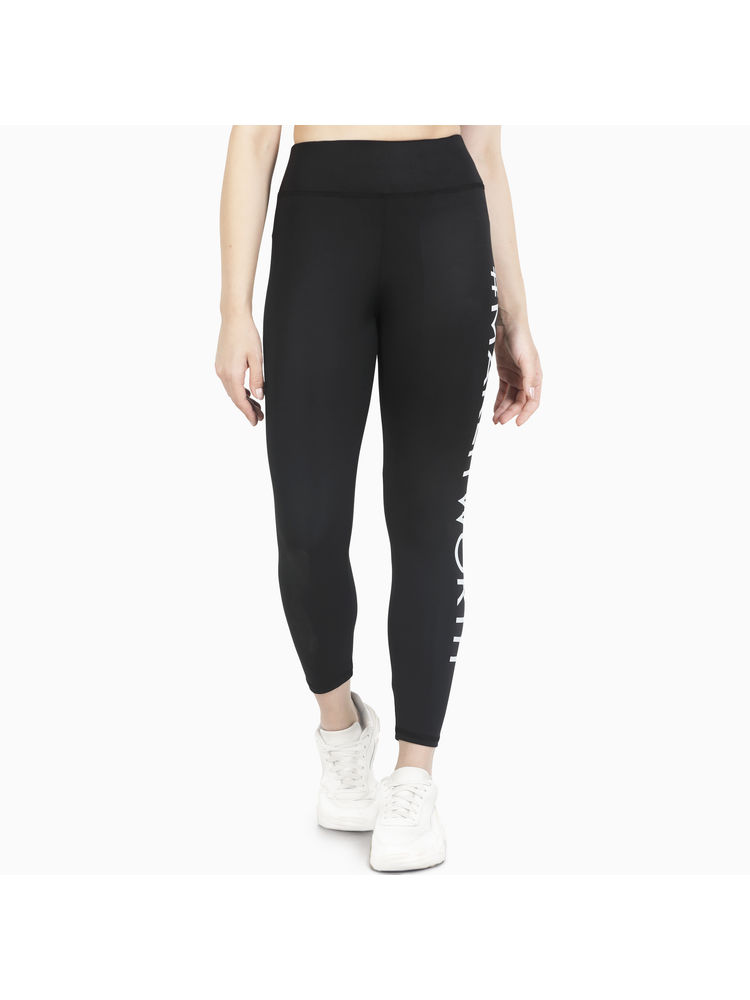 muscle torque MuscleTorque Gym/Yoga High Waist Seamless With Make It Worth Printed Tight -Black-picture-15