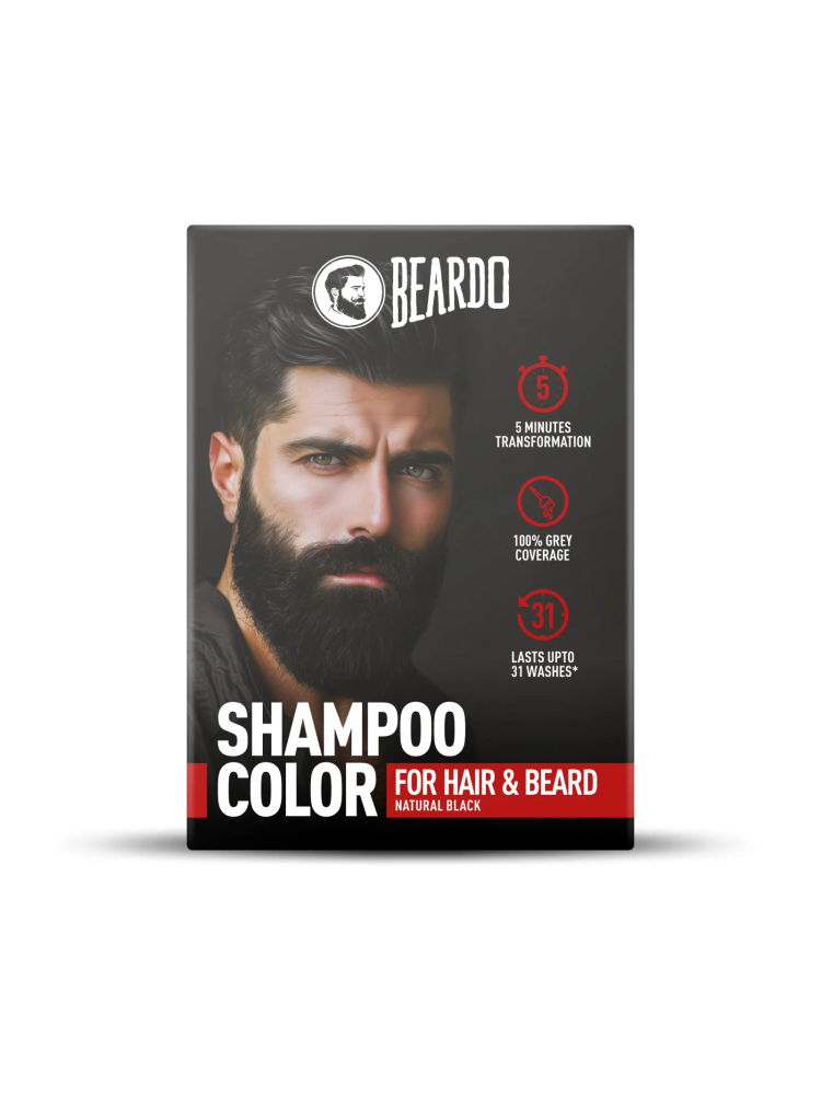 Beardo Natural Black Shampoo Color For Hair And Beard-picture-23