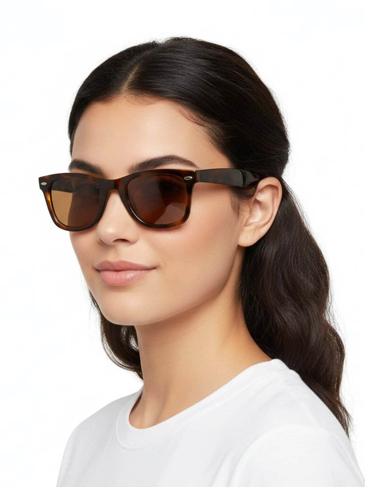 Vintage Brown Square Sunglasses (Wayfare Immortal Col 206) (50)-picture-14