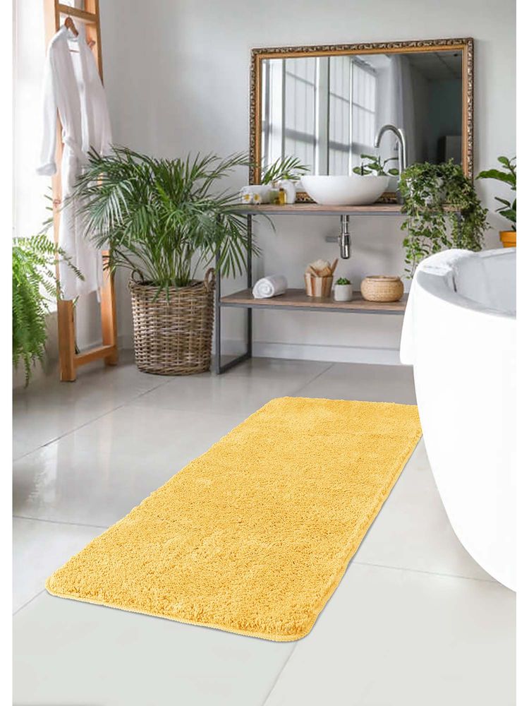 OBSESSIONS Supersoft Anti Skid Bath Runner, Lemon-image-28