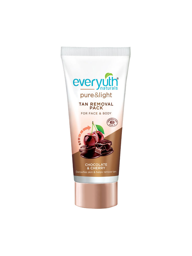 Everyuth Naturals Tan Removal Pack for Face & Body - Chocolate & Cherry Dtan-image-9