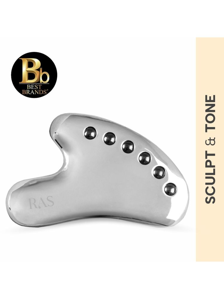 RAS Luxury Oils Germanium Gua Sha Face Massage Tool For Reduce Puffiness & Fine-lines