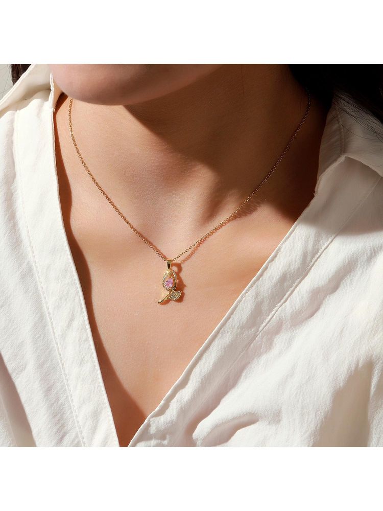Salty Women Rosy Pink Dew Necklace-image-30