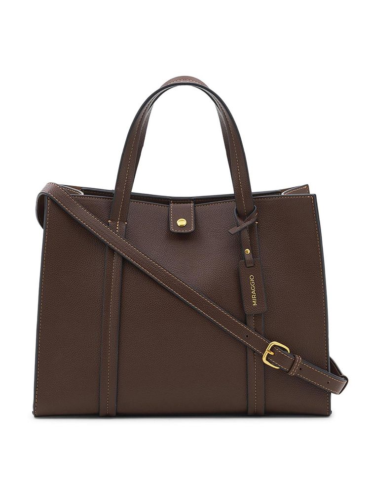 MIRAGGIO Brown Grace Tote Bag with Detachable Straps (Large)-image-37