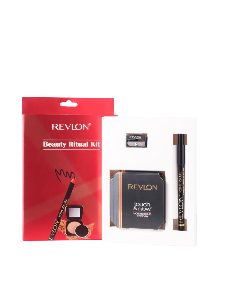 Revlon Beauty Ritual Kit Touch & Glow Moisturising Compact Powder Shade - Natural Matte & Kohl Kajal-image-32