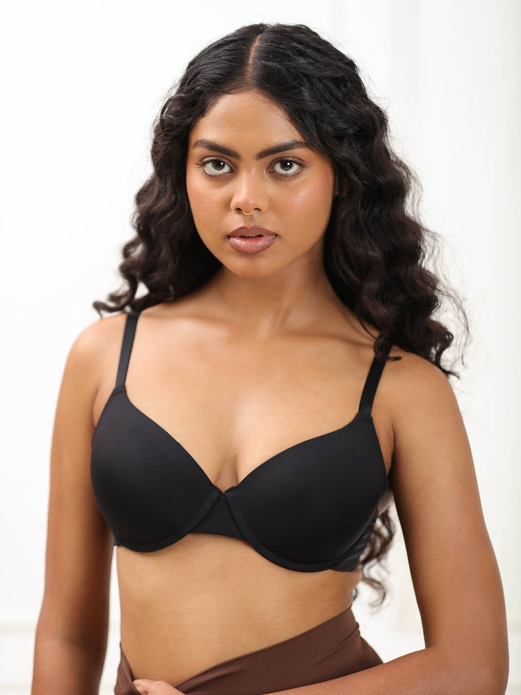 Underneat Black Women Lightly Padded Everyday Seamless T Shirt Bra-picture-28