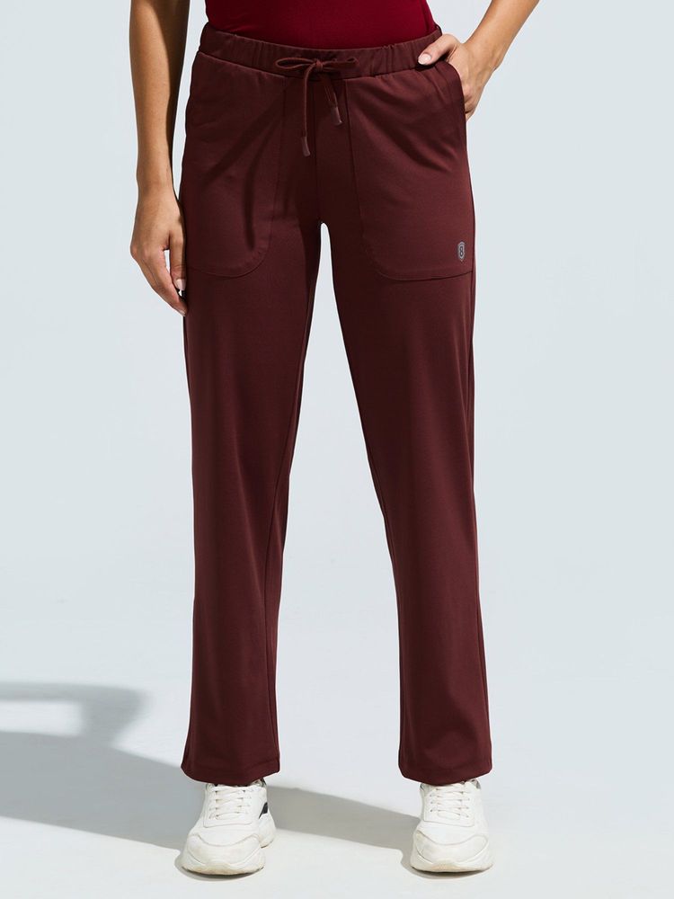 DOMIN8 Women Brown Functional Multi-Pocket Super Stretchable Wrinkle Resistant Trackpant-picture-10
