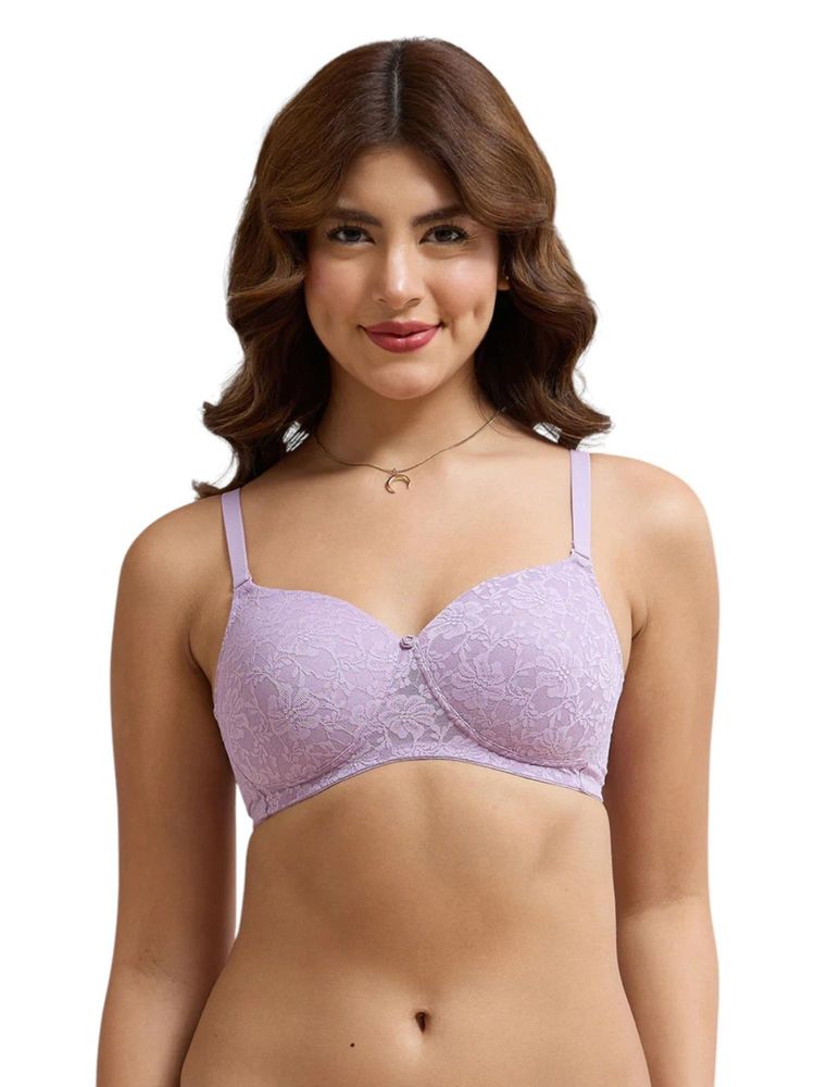 Amante Lavender Floral Wireless Bra-picture-13