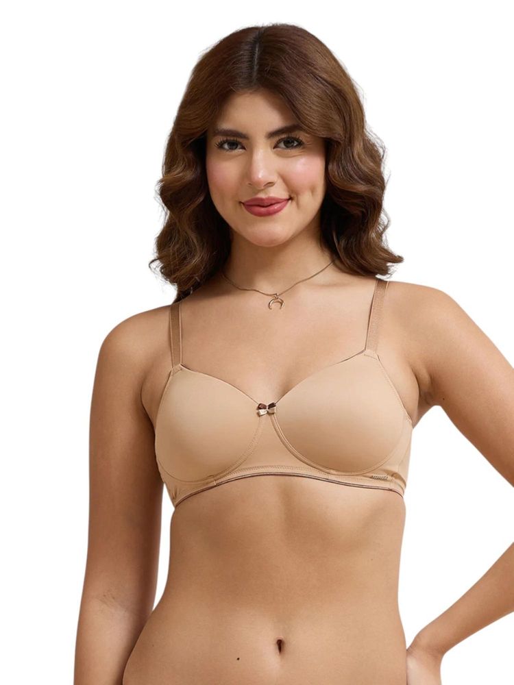 Amante Beige Solid Wireless Bra-picture-27
