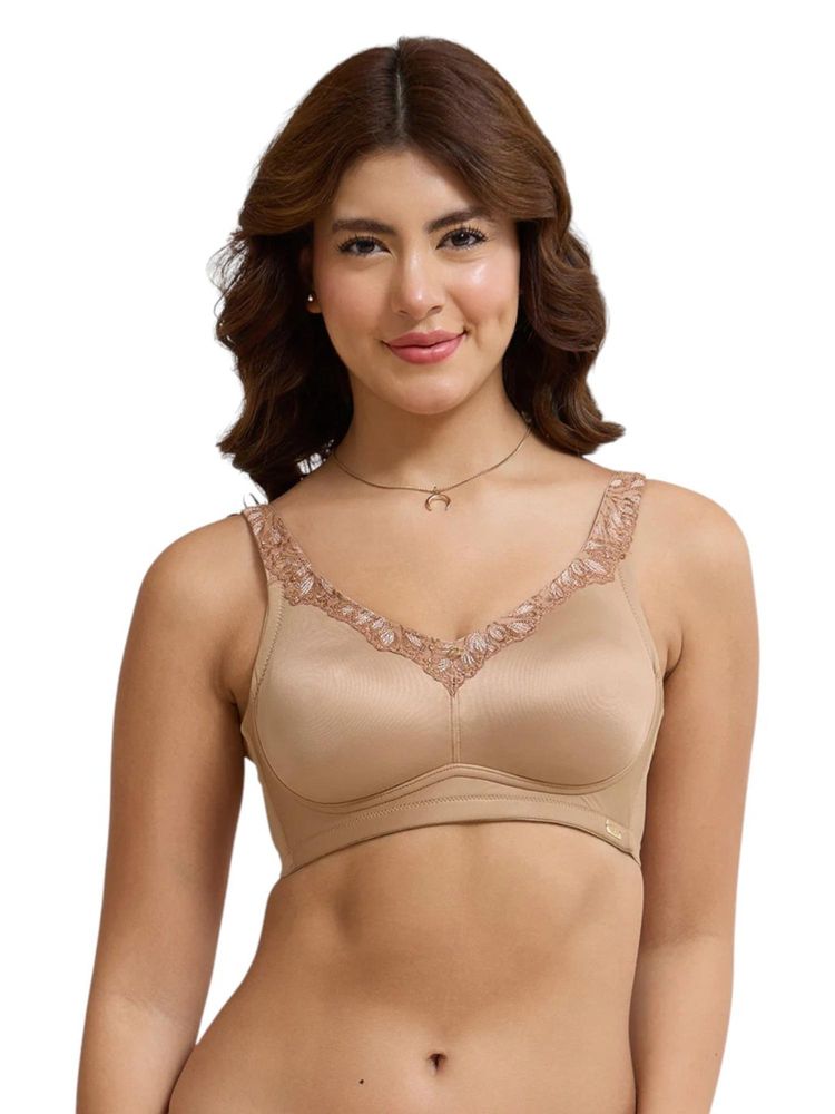 Amante Brown Solid Wireless Bra-picture-25