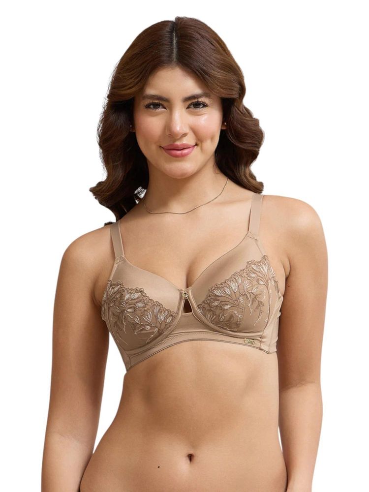 Amante Brown Solid Wireless Bra-picture-23