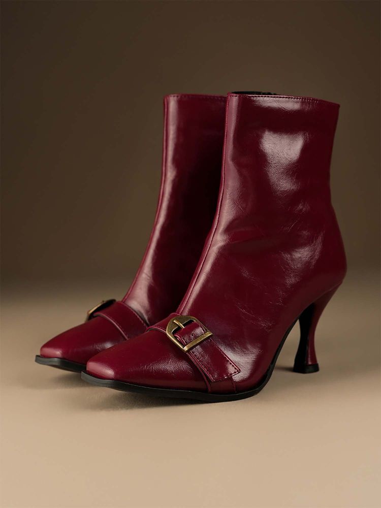 Theater Women Hendrix Cherry Maroon Casual Boots-picture-17