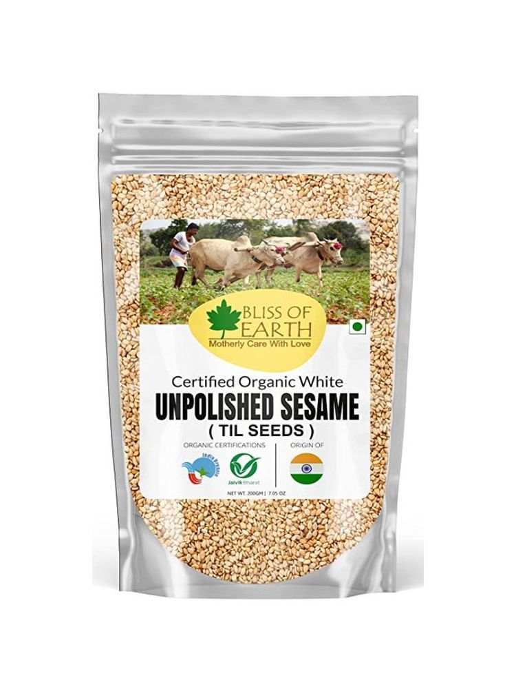 Bliss Of Earth Naturally Organic White Unpolished Sesame Seed-image-43