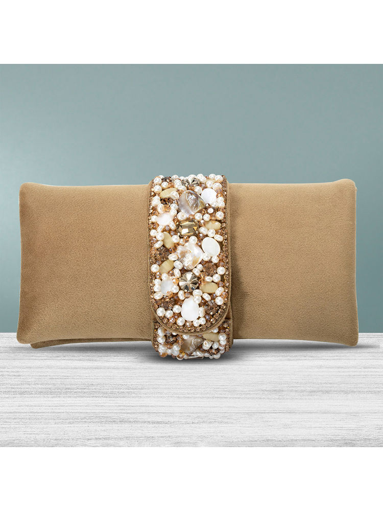 Peora Clutch Purses for Women Wedding Handmade Evening Handbags Party Bridal Clutch (C01BR)-picture-10