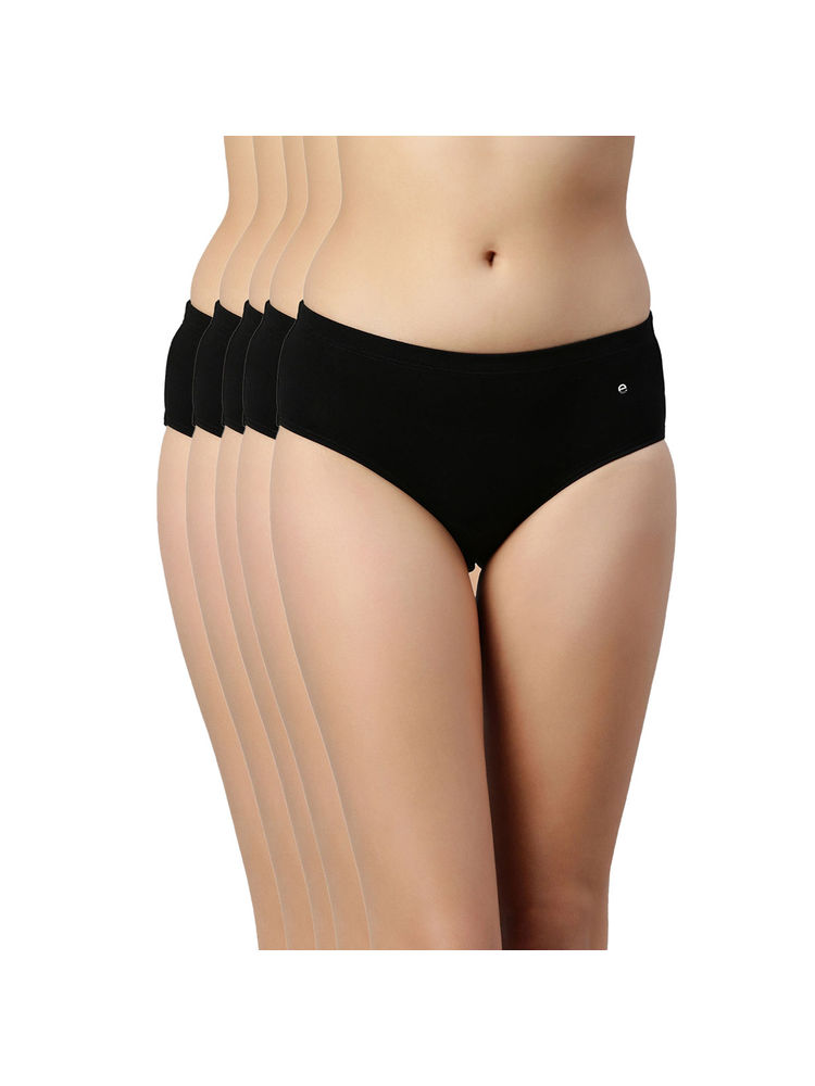 Enamor CH03-Cotton Classic Antimicrobial & Stain Release Finish Hipster Panty (Pack of 5)-picture-28