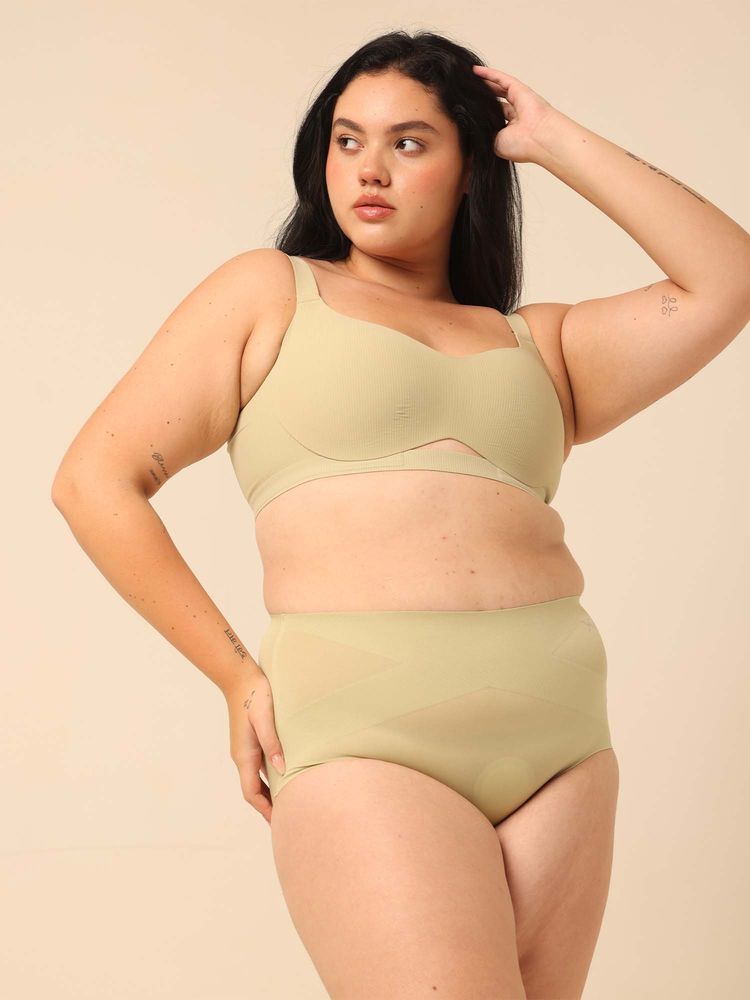 Krvvy Seamless High Waist Tummy Tucker shapewear Invisible Panty-picture-6