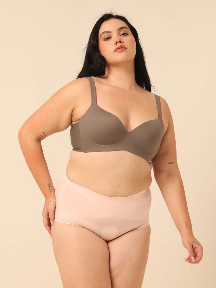 Krvvy Seamless High Waist Tummy Tucker shapewear Invisible Panty-picture-45