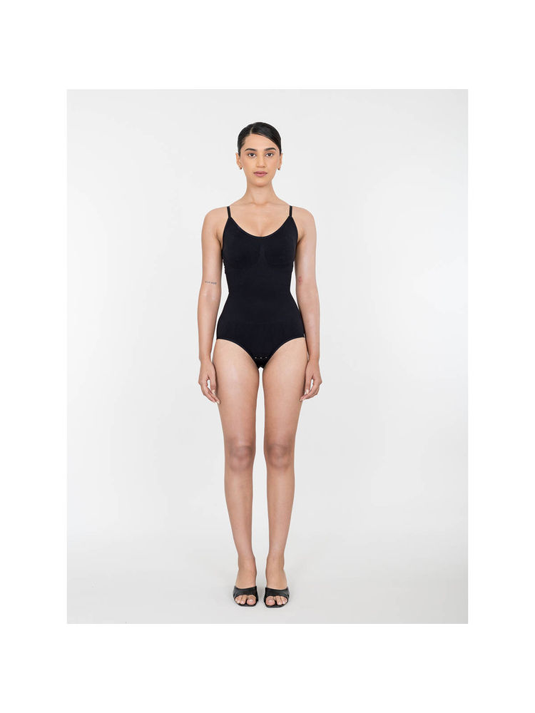 Shapercult Premium Snatched Bodysuit-Black-image-7
