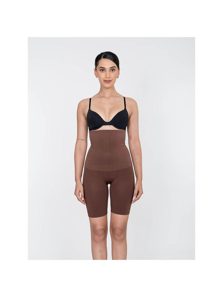 Shapercult High Waist Shaper Shorts -Brown-image-6