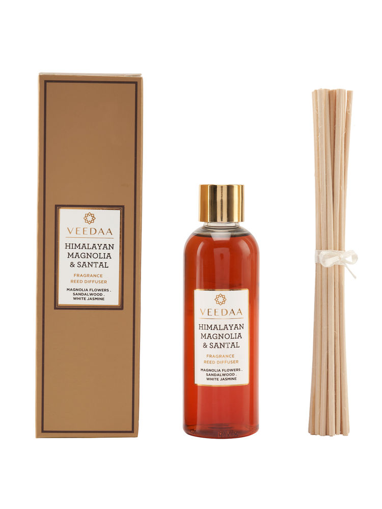 Veedaa Candles Himalayan Magnolia & Santal Diffuser Oil Refill & Reeds Set-image-43