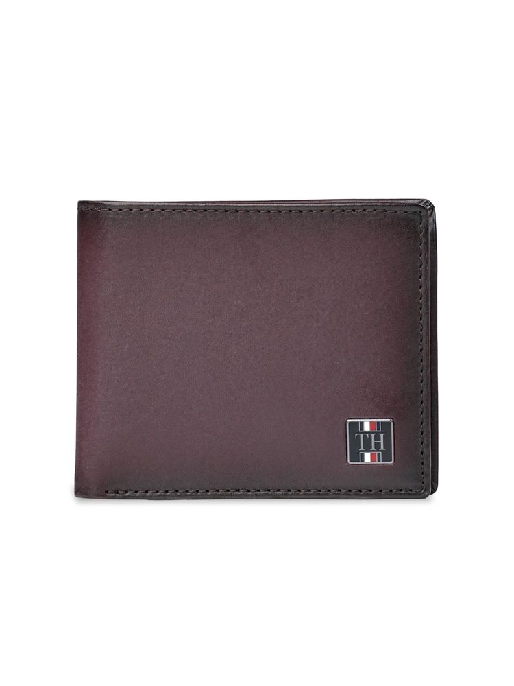 Tommy Hilfiger Men's Global Coin Leather Wallet Gistel - Wine-image-29