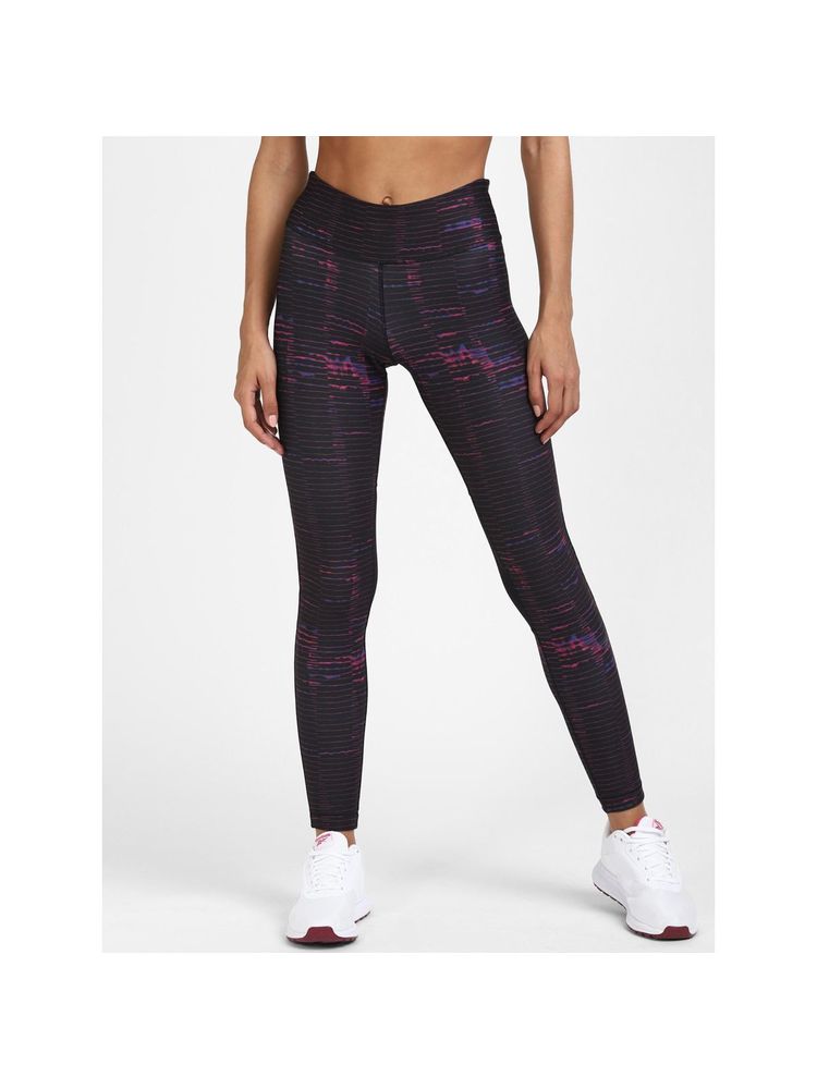 Reebok Ts Run Lux Bold Tight-aop Black Running Tights-image-2