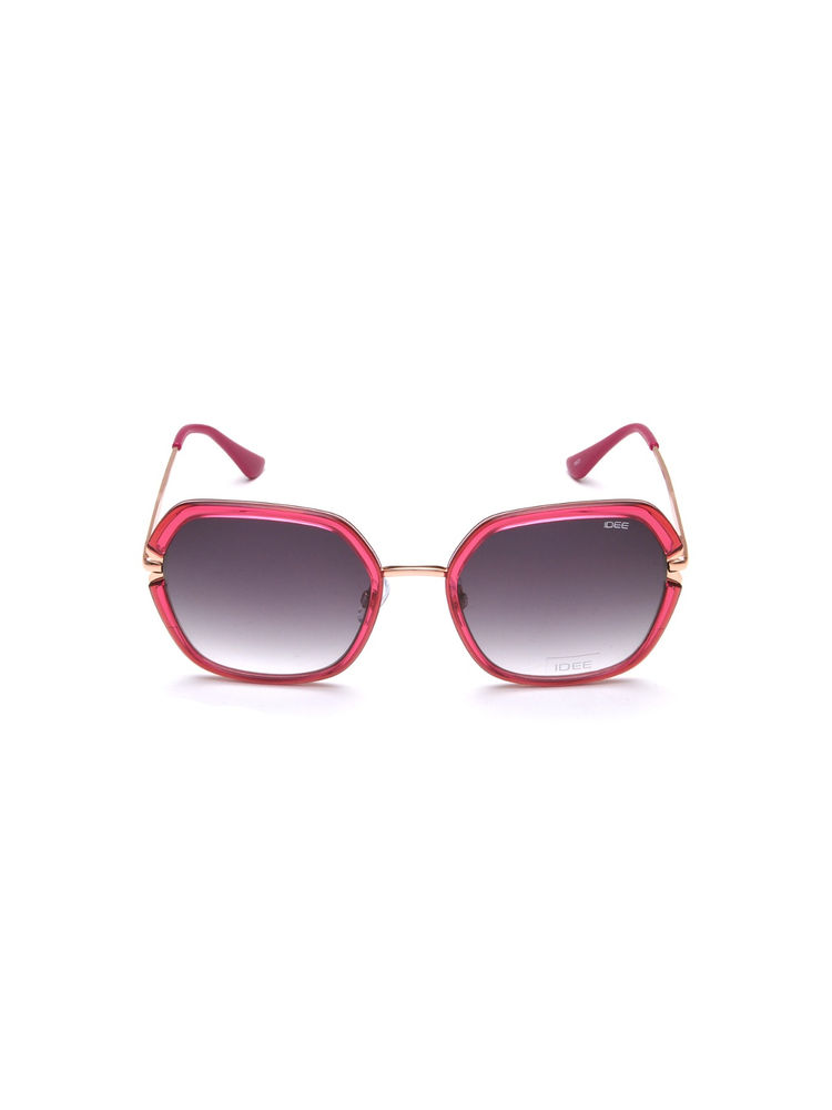 IDEE Grey Hexagon 100% Uv Protected Sunglasses For Women Size 56-image-27