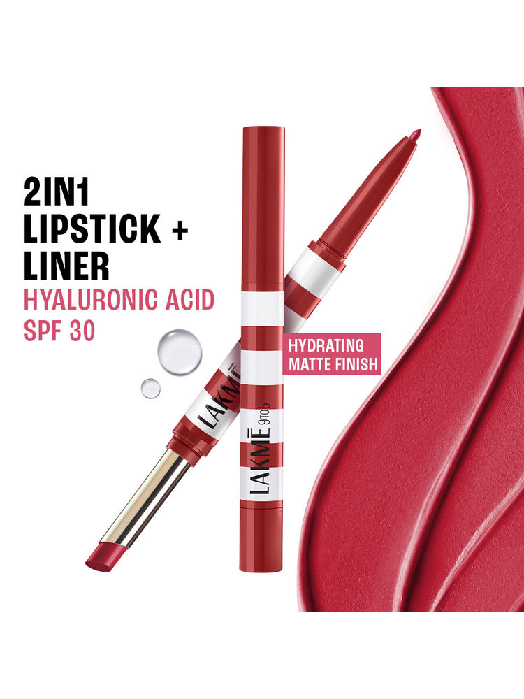Lakme 9To5 Hya Beach Edit Lipstick + Liner Duo