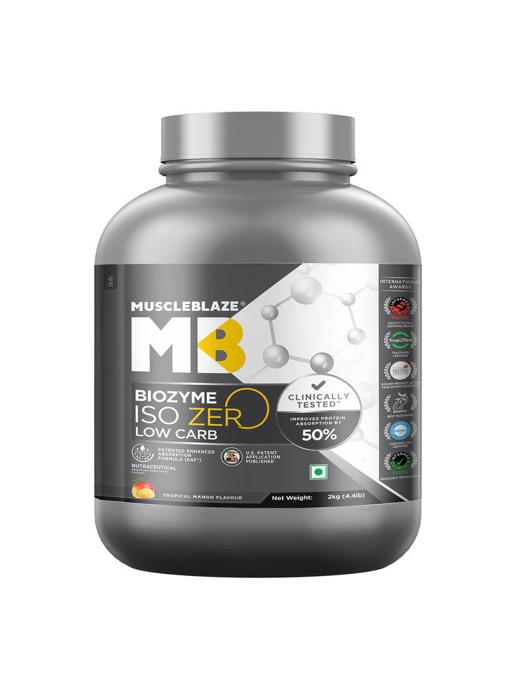 Muscleblaze Biozyme Iso-Zero Low Carb, 100% Pure Isolate With Us Patent Filed Eaf - Tropical Mango-picture-15