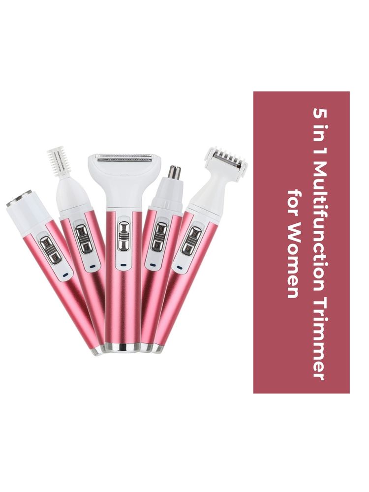 SEMINO 5 in 1 Portable Electric Shaver Razor Trimmer Set for Women