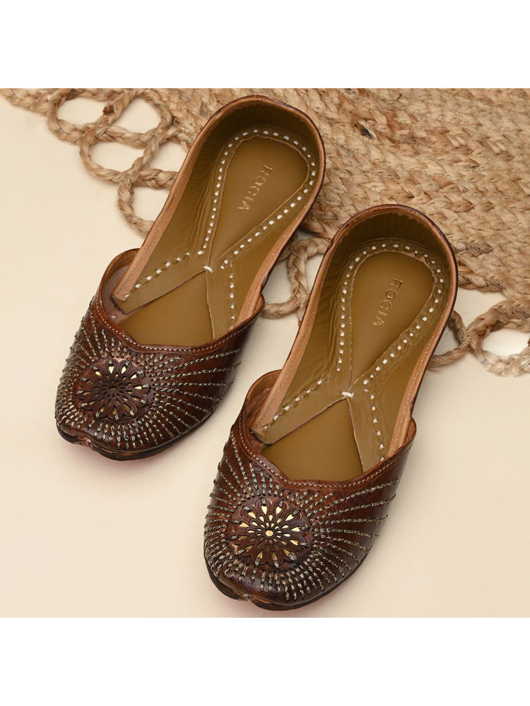 ROCIA By Regal Brown Women Leather Jutties