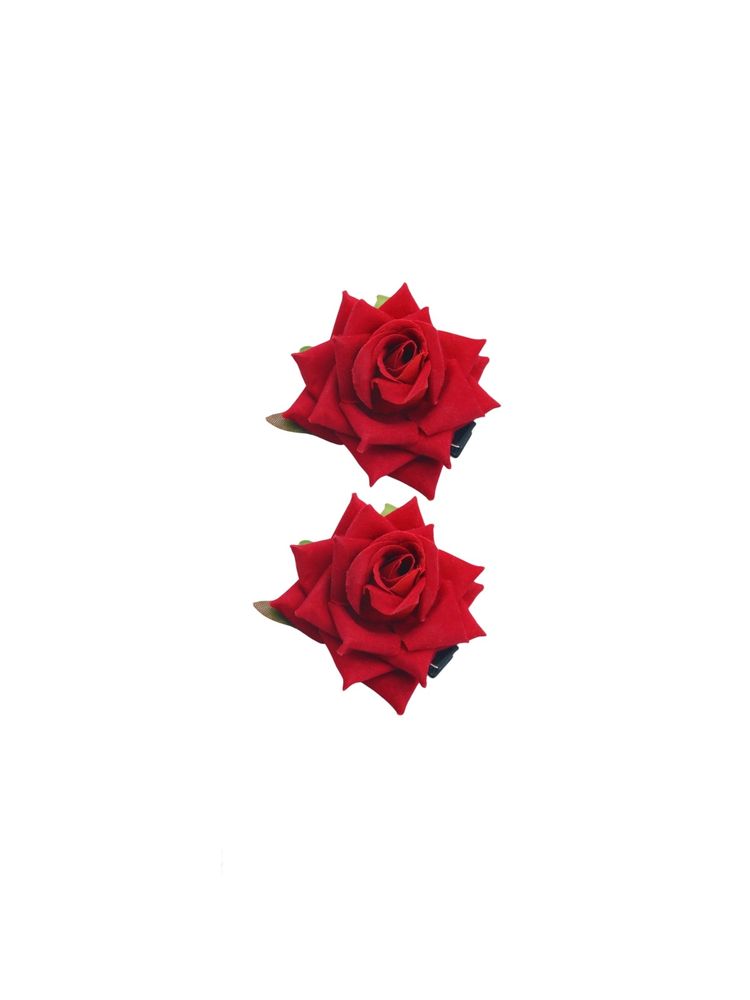 Matra Red Rose Hair Clip Artificial Flower Accessory Bridal Floral Brooch Pin Bun Braid Juda-image-33