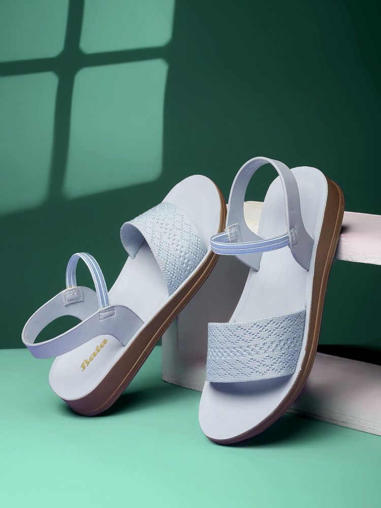 Bata Women Blue Sandals-image-19
