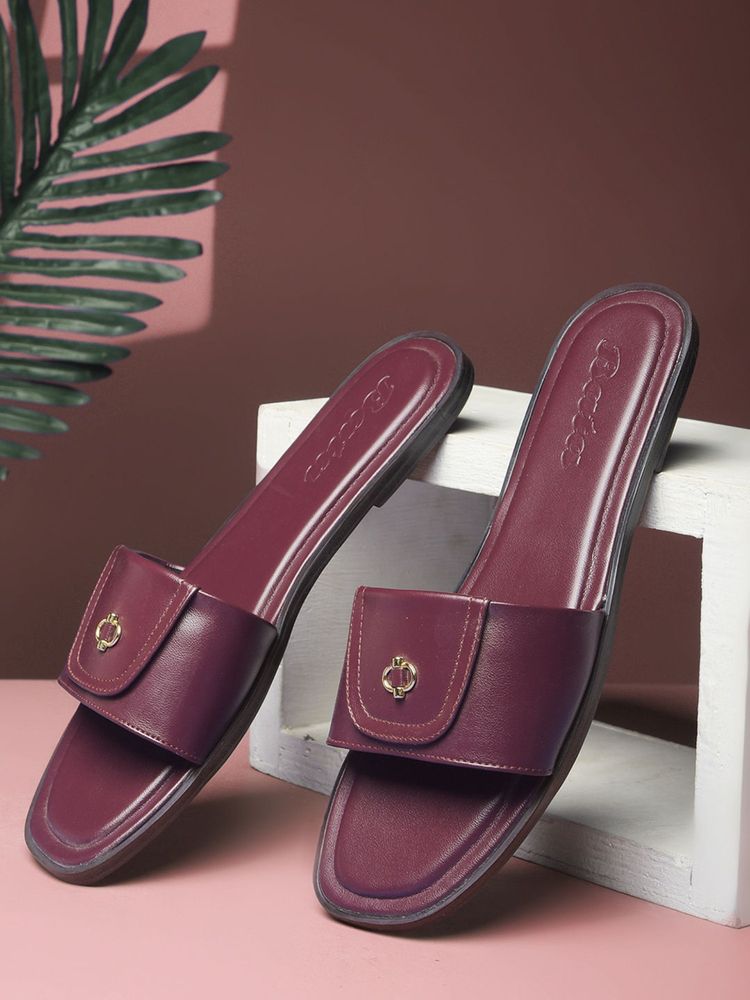 Bata Women Maroon Flats for Everyday Wear-image-5
