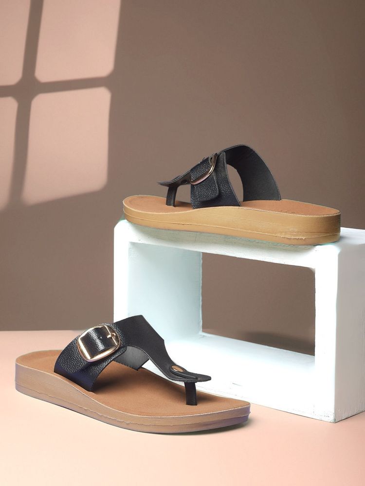 Bata Women Black Sandals-image-49