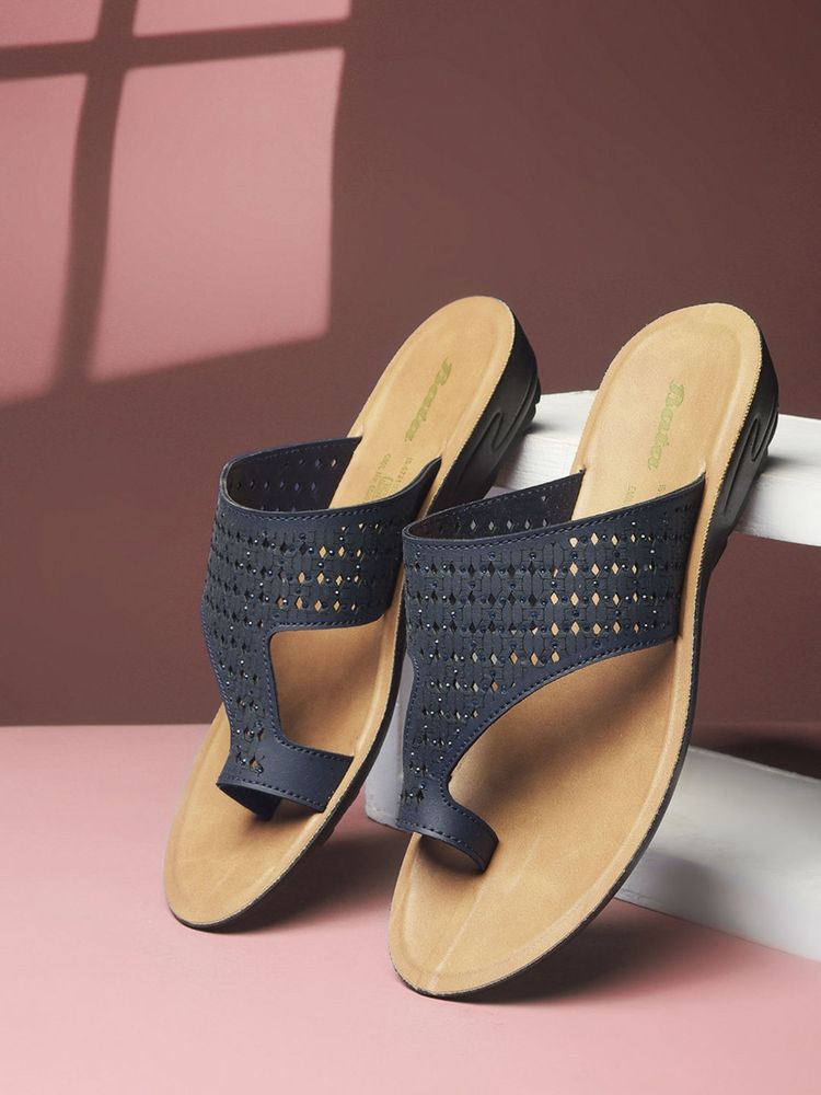 Bata Women Blue Sandals-image-20