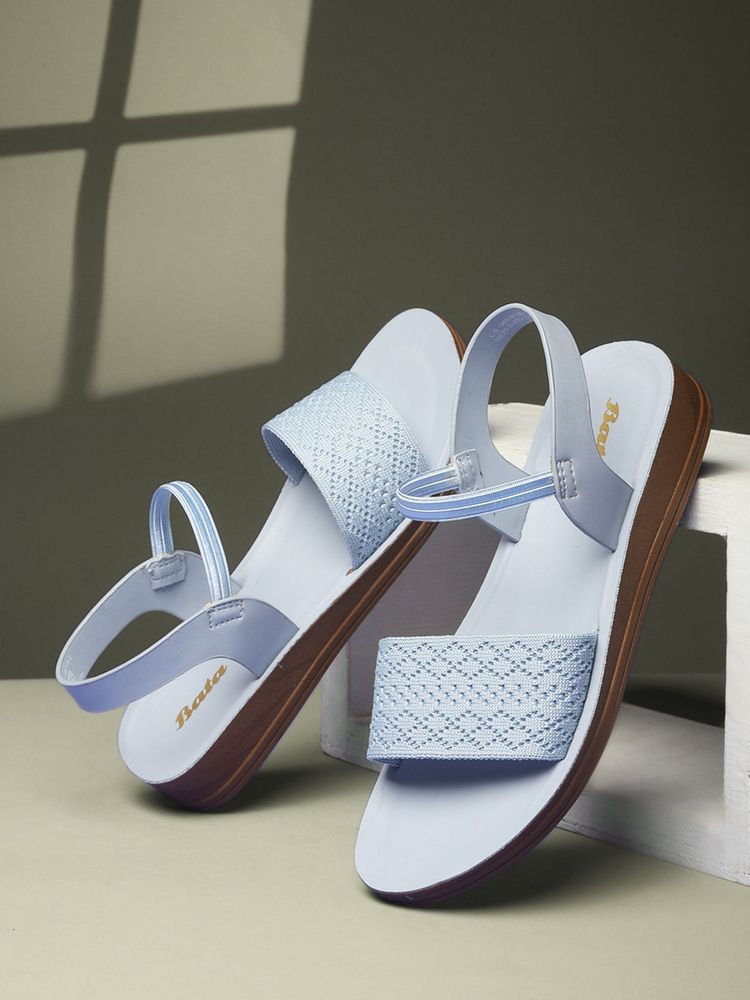 Bata Women Blue Sandals-image-32