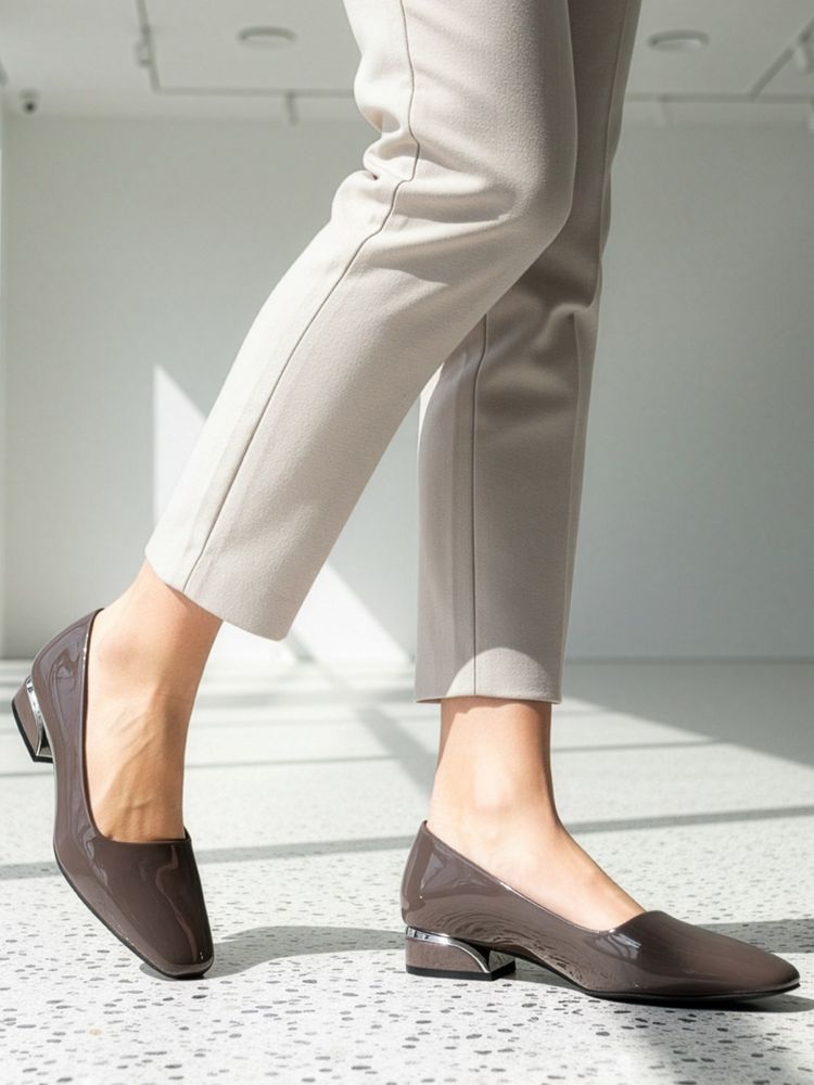 The White Pole Women Grey Pump Heels-picture-0