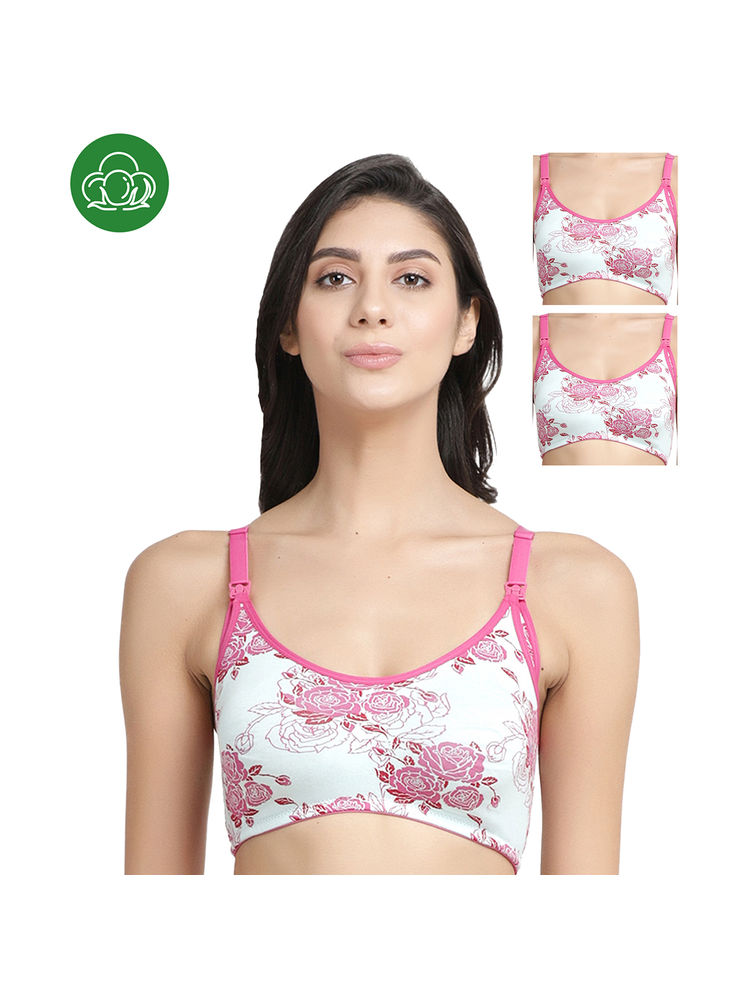 Inner Sense Organic Antimicrobial Soft Nursing Bra Pack of 3 - Pink-picture-18