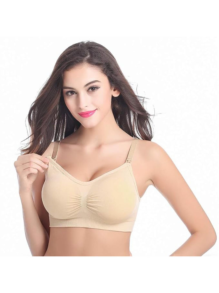 BRACHY Women Beige Maternity Nursing Breastfeeding Bra-picture-19