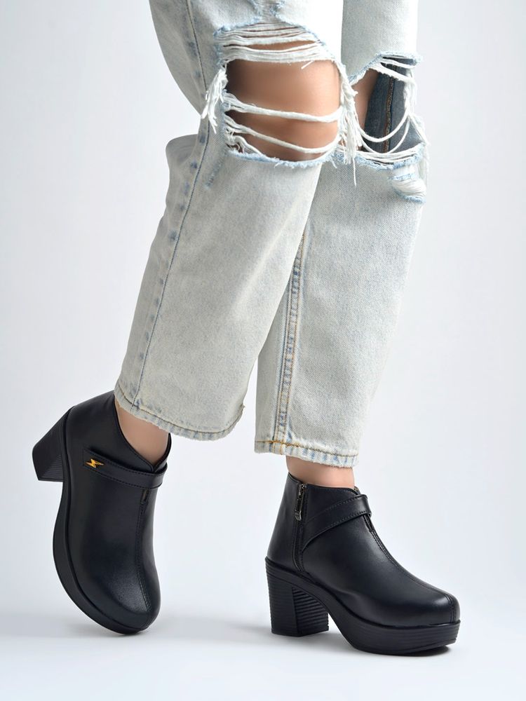 Shoetopia Women's Urban Edge Platform Ankle Casual Boots-picture-13
