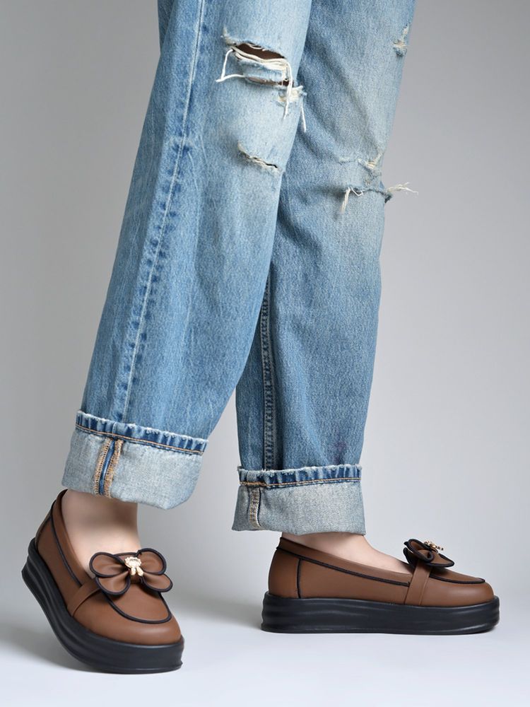 HVNLY by Shoetopia Womens Slip-On Platform Loafers-image-6