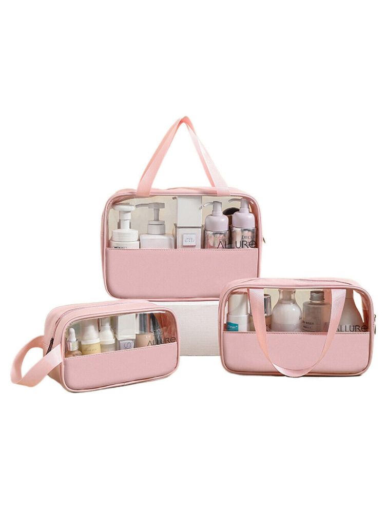 AllureToiletry Bag Pink - Pack of 3