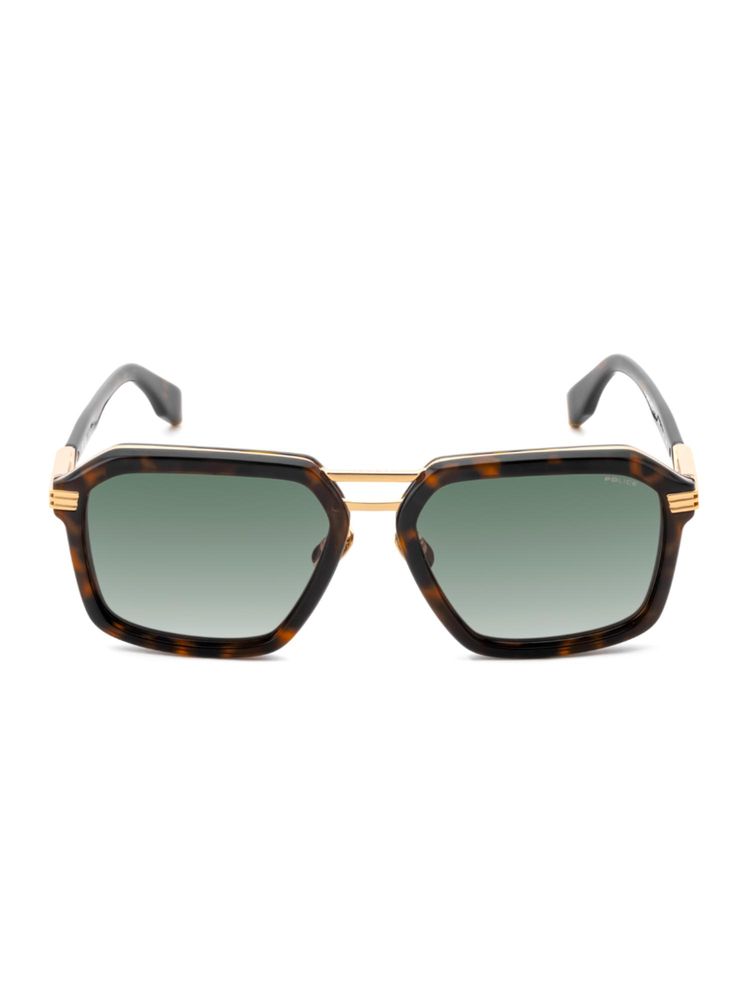 police accessories Police Men Full Rim Acetate Square Green Lens Sunglasses (58)-picture-26