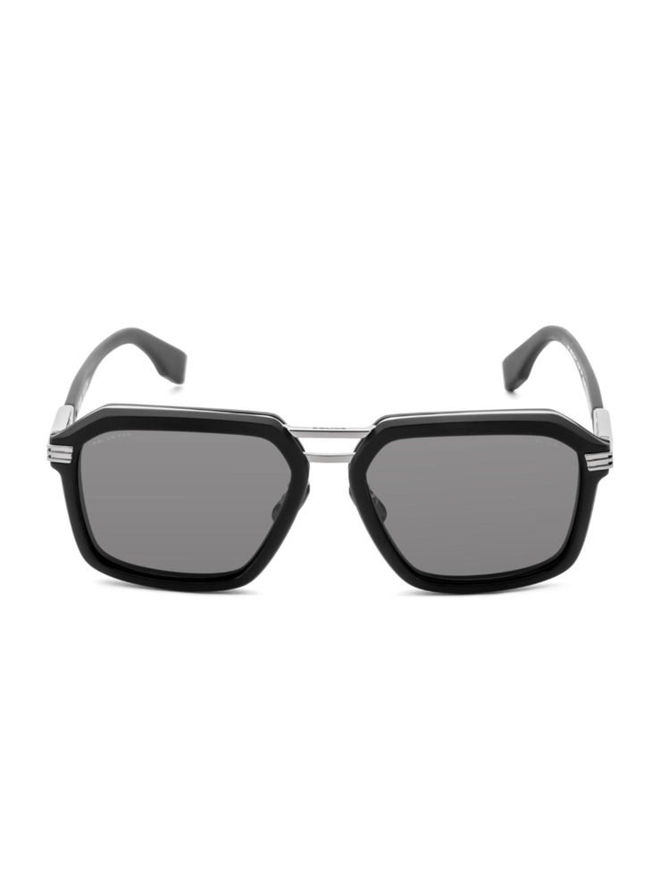 Police Men Full Rim Acetate Square Grey Lens Sunglasses (58)-image-16
