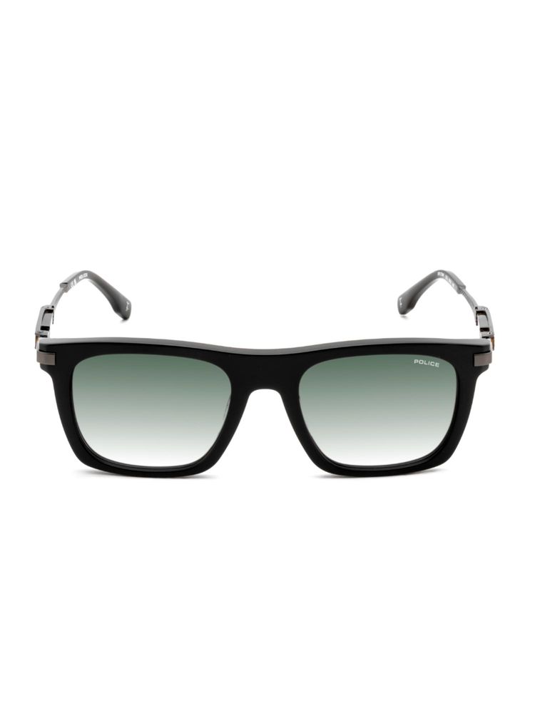Police Men Full Rim Acetate Square Green Lens Sunglasses (53)-image-2