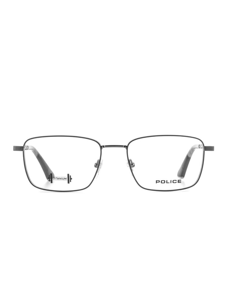police accessories Police Men Full Rim Titanium Rectangle Grey Eyeglass Frame (54)-picture-16